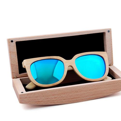 厂家直销竹木太阳眼镜盒太阳镜盒手工翻盖木质眼镜专用镜盒p5图片